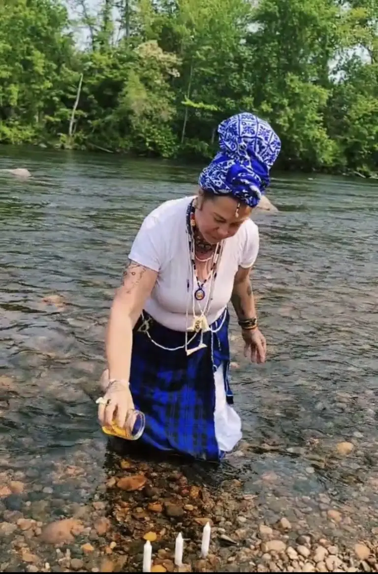 Sangoma in the river